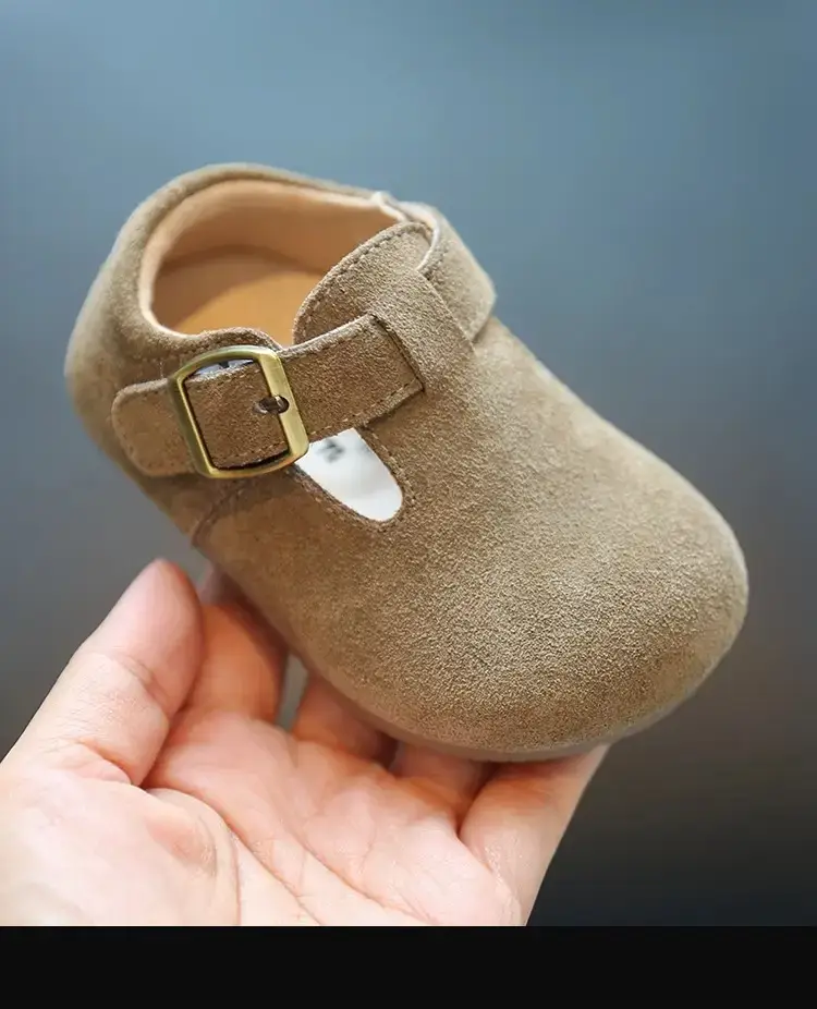 Girls' Leather Birkenstock Shoes Black Brown — feature 19