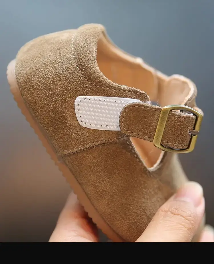 Girls' Leather Birkenstock Shoes Black Brown — feature 20