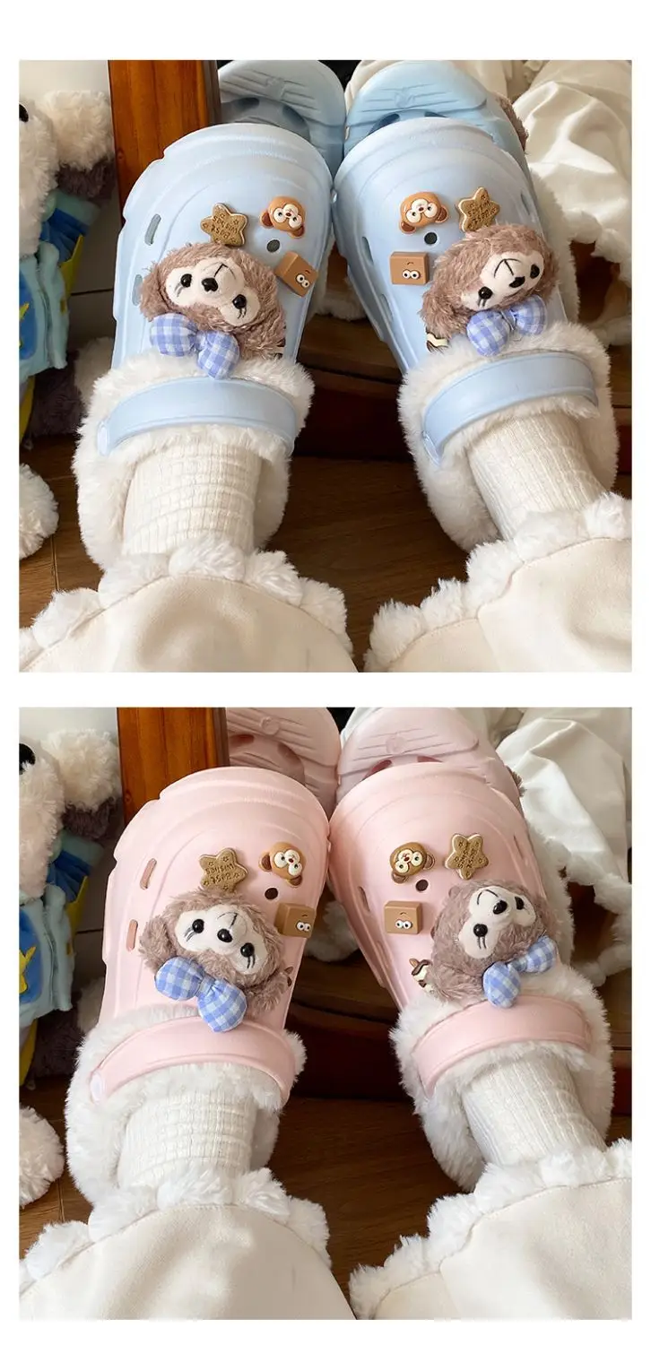 2025 Winter Ins Creative Eva Clogs Women's Thick-Soled Non-Slip Toe-Cap Arch Support Cotton Slippers — feature 21