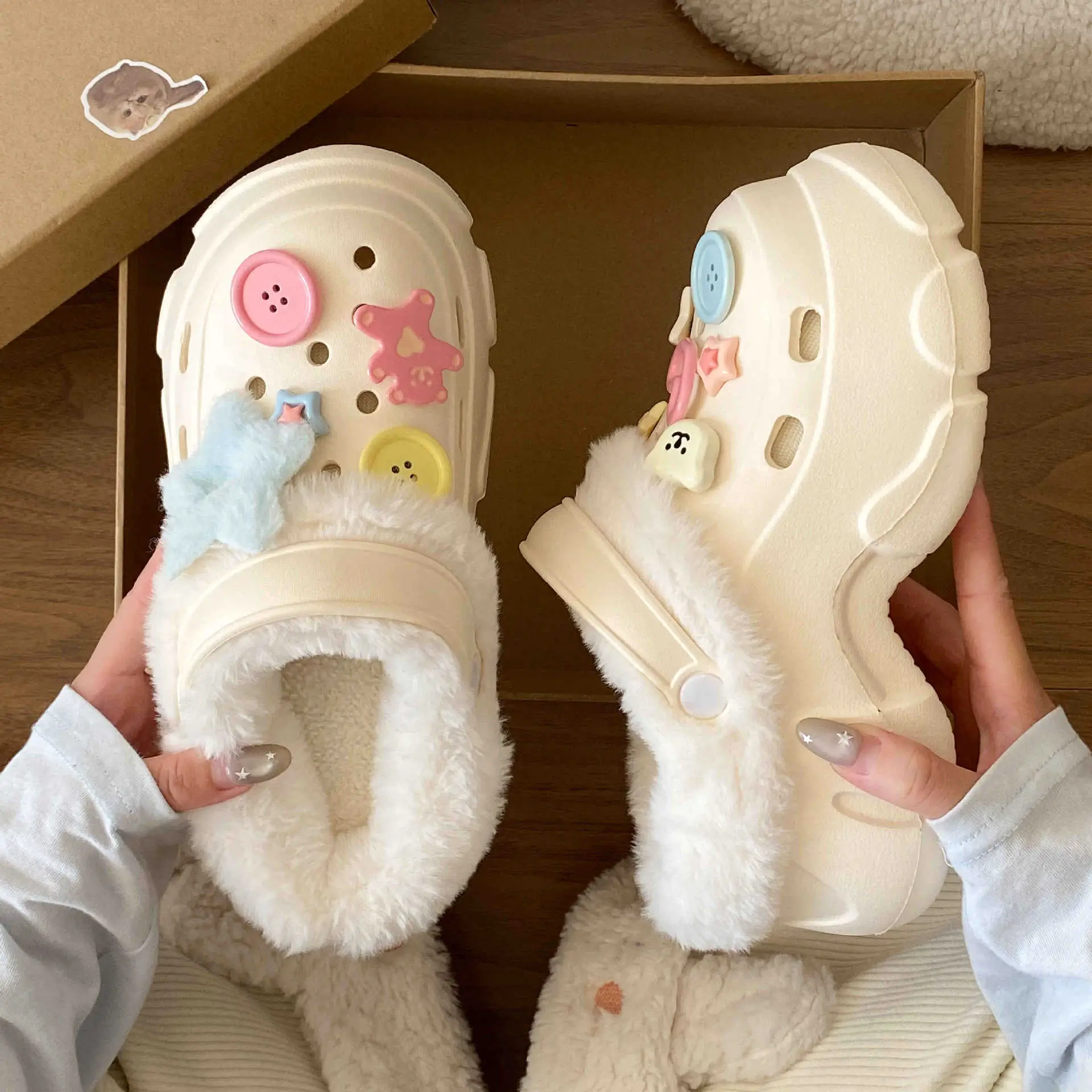 Cute Embroidered Eva Clogs for Girls Winter Ins - Image 5