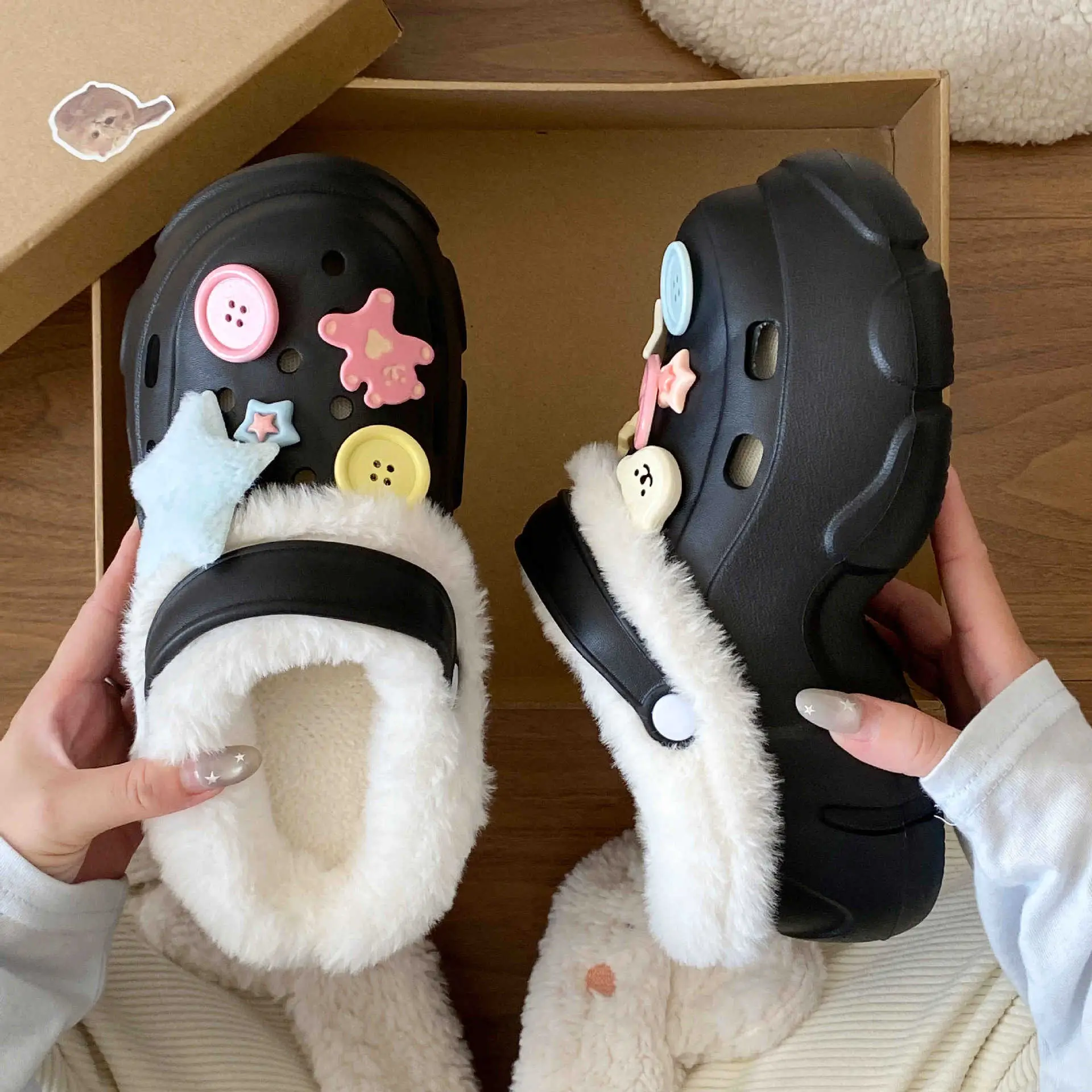 Cute Embroidered Eva Clogs for Girls Winter Ins - Image 6