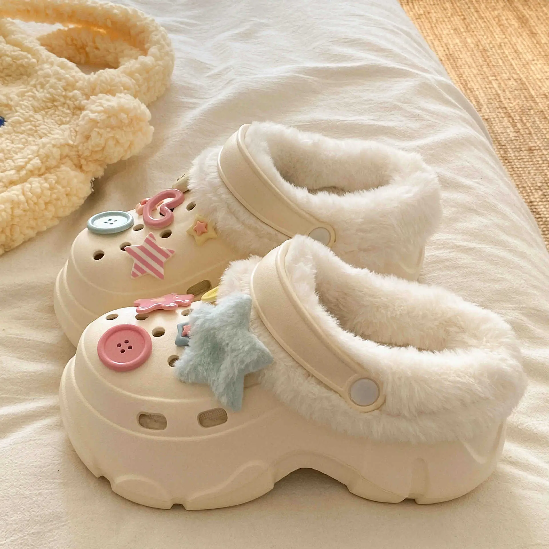 Cute Embroidered Eva Clogs for Girls Winter Ins - Image 8