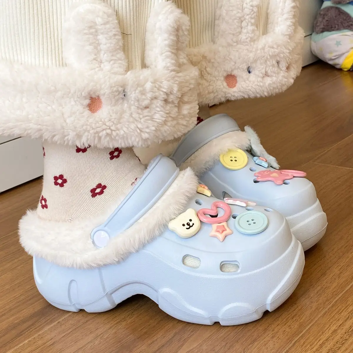 Cute Embroidered Eva Clogs for Girls Winter Ins — feature 33