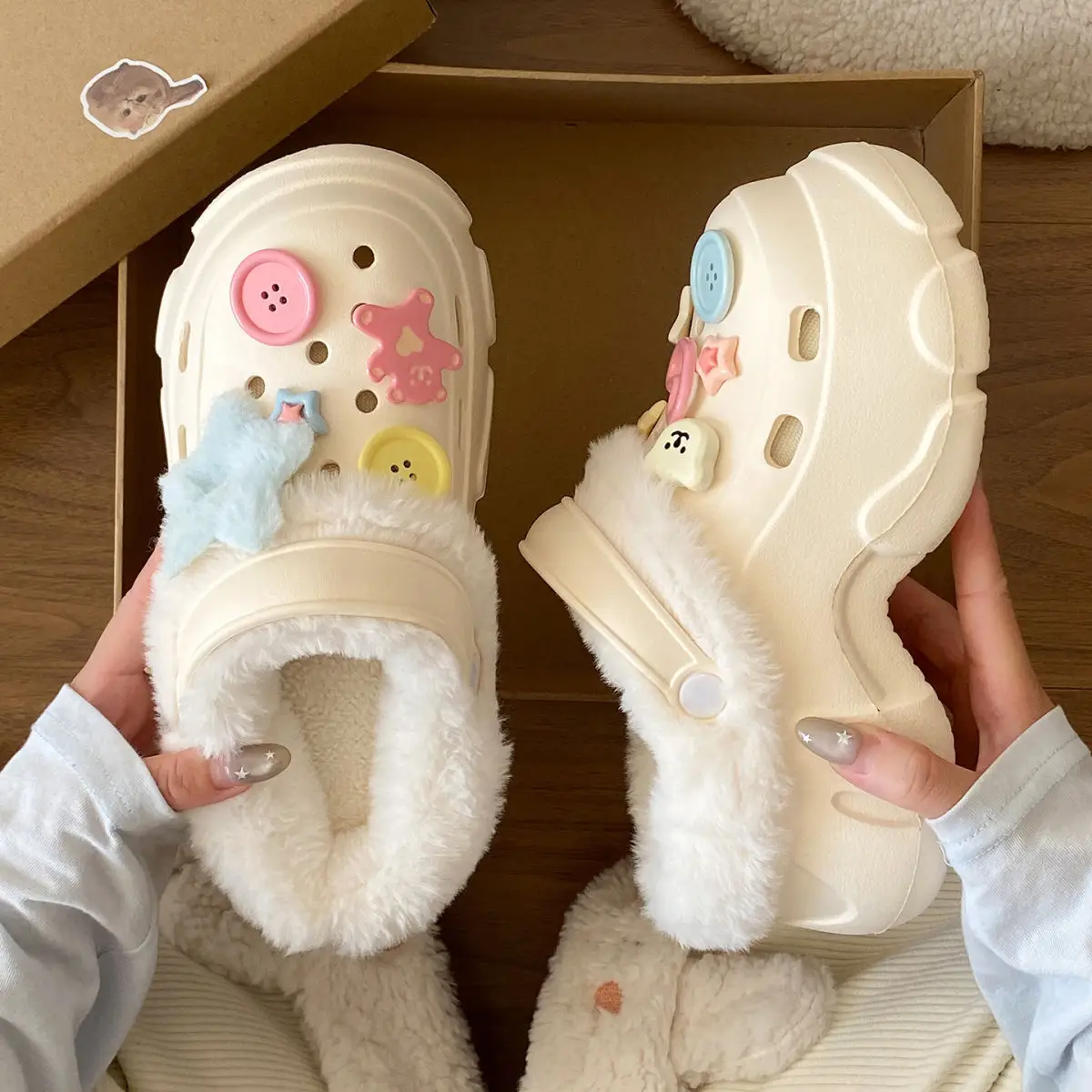 Cute Embroidered Eva Clogs for Girls Winter Ins — feature 38