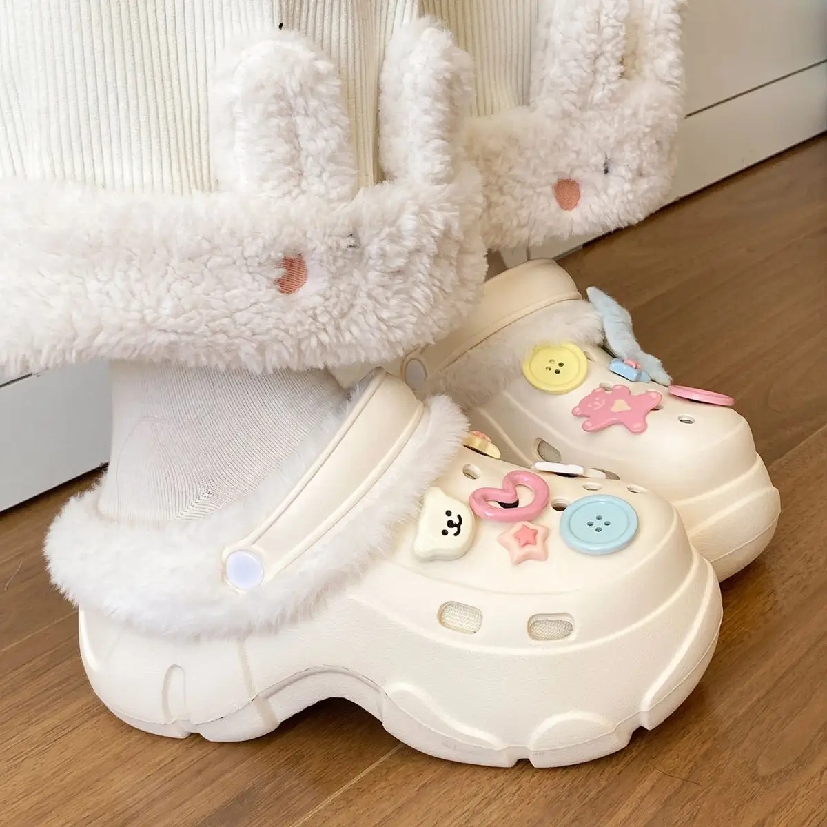 Cute Embroidered Eva Clogs for Girls Winter Ins — feature 41