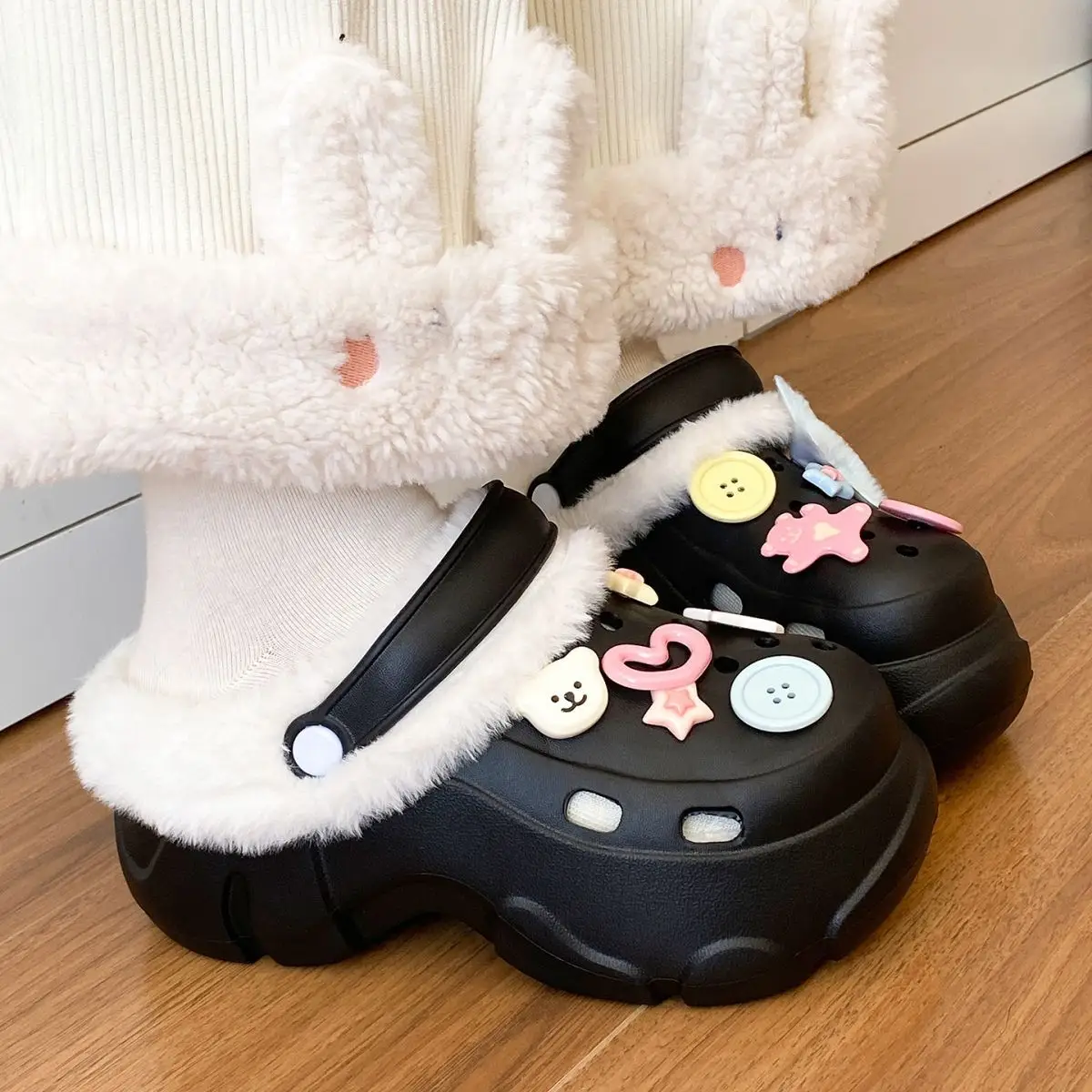Cute Embroidered Eva Clogs for Girls Winter Ins — feature 42