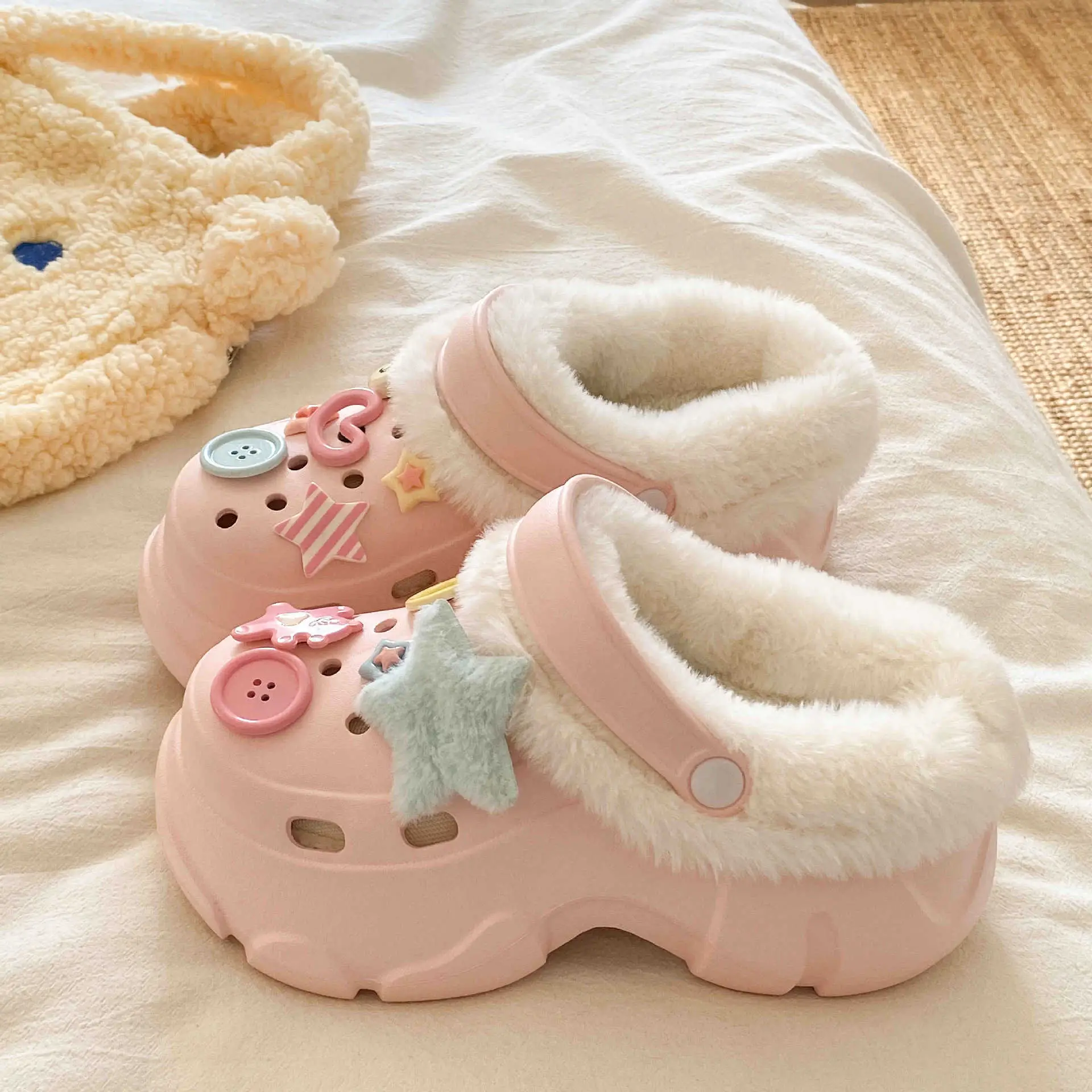 Cute Embroidered Eva Clogs for Girls Winter Ins - Image 4