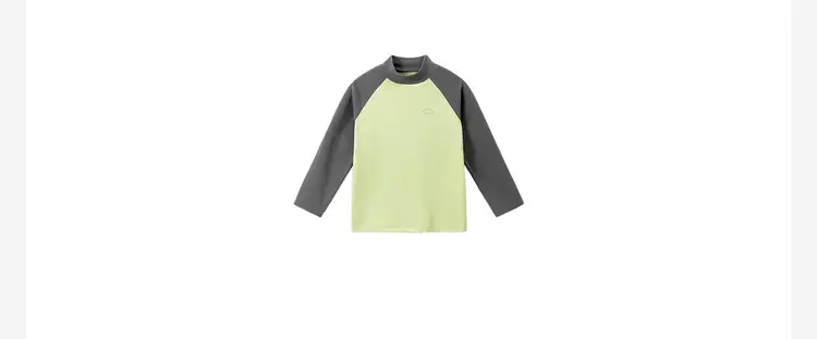 Children's Long Sleeve T-Shirt Light Green Grey — feature 24