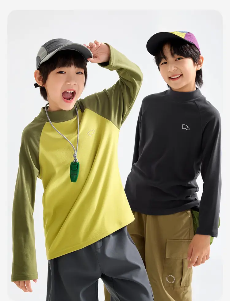 Children's Long Sleeve T-Shirt Light Green Grey — feature 27
