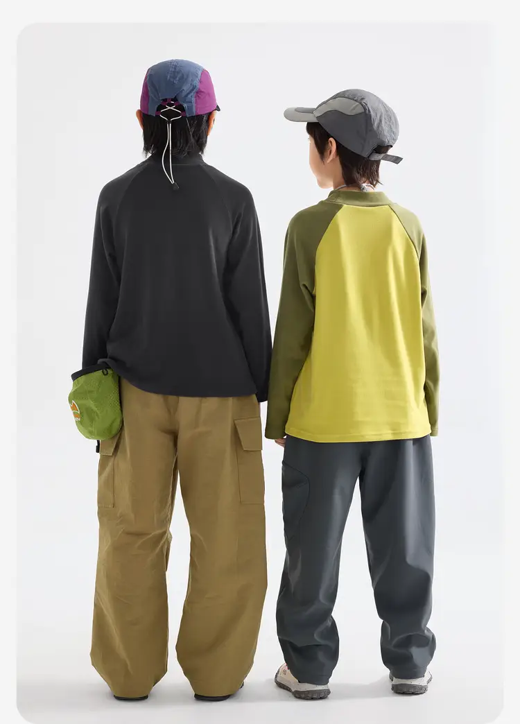 Children's Long Sleeve T-Shirt Light Green Grey — feature 32