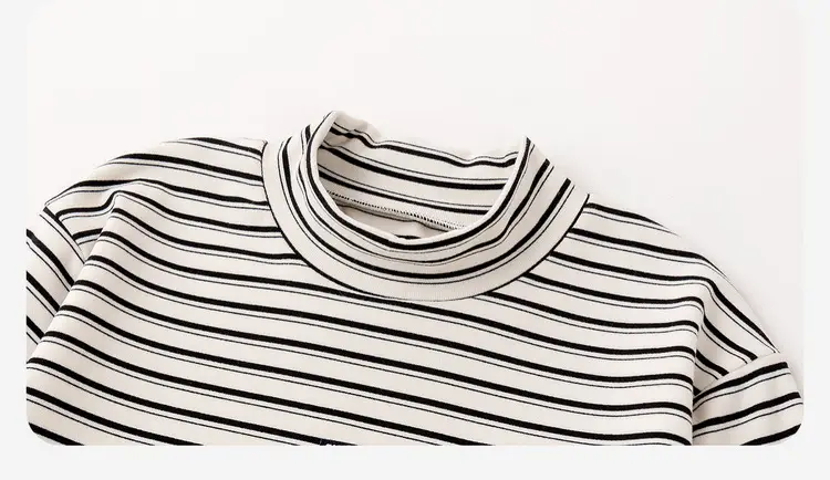 Children's Striped Long Sleeve T-Shirt Grey White — feature 34