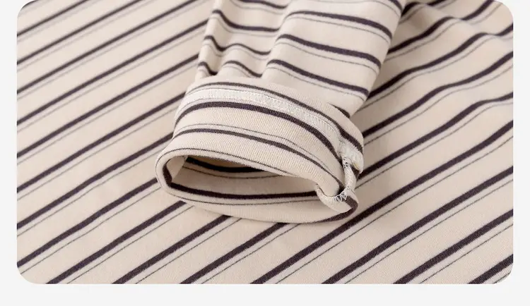 Children's Striped Long Sleeve T-Shirt Grey White — feature 40