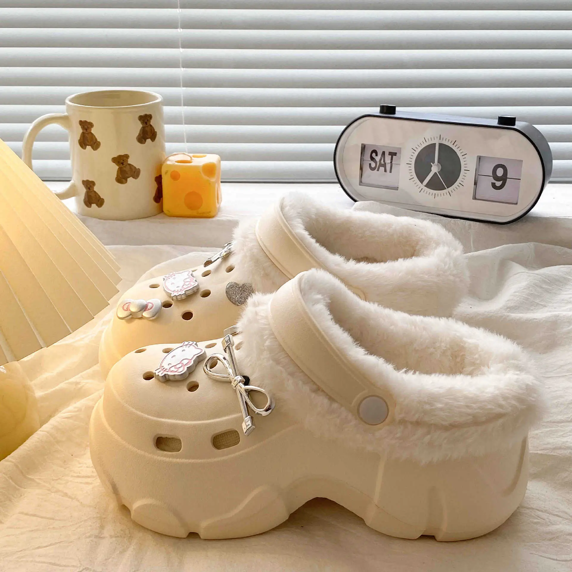2025 New Black Cotton Slipper Eva Clogs Autumn Winter - Image 8