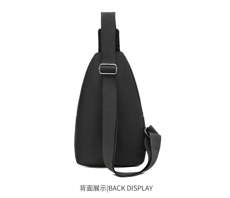 Men's Blue & Black Crossbody Shoulder Bag with Yellow Zipper — feature 20