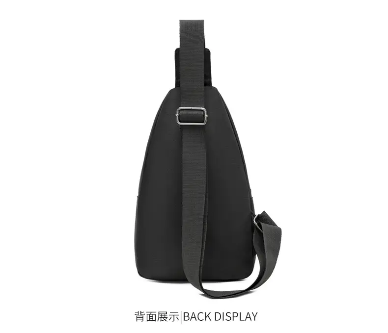 Men's Waterproof Nylon Crossbody Bag Blue Black Multi Compartment — feature 27