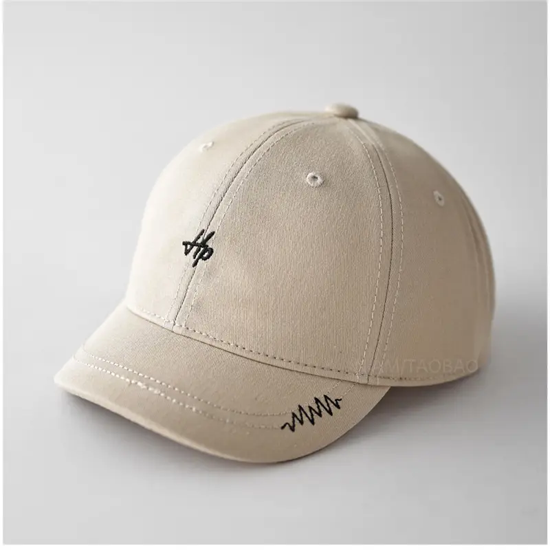 Beige Letter Embroidered Baseball Cap for Men Women - Image 6