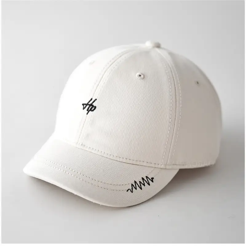 Beige Letter Embroidered Baseball Cap for Men Women - Image 5