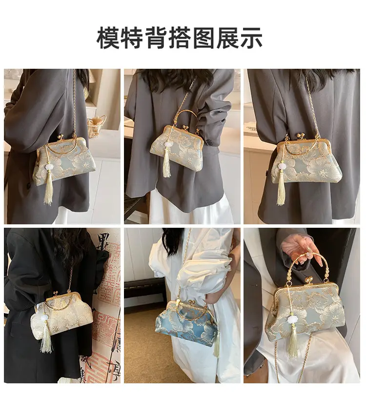 Chinese Embroidered Evening Bag Silk Travel Handbag Women — feature 3