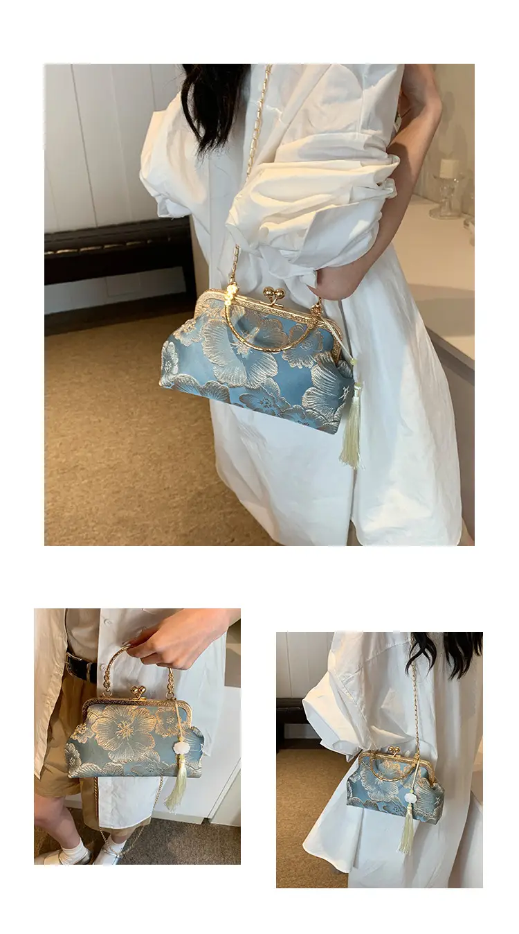 Chinese Embroidered Evening Bag Silk Travel Handbag Women — feature 4