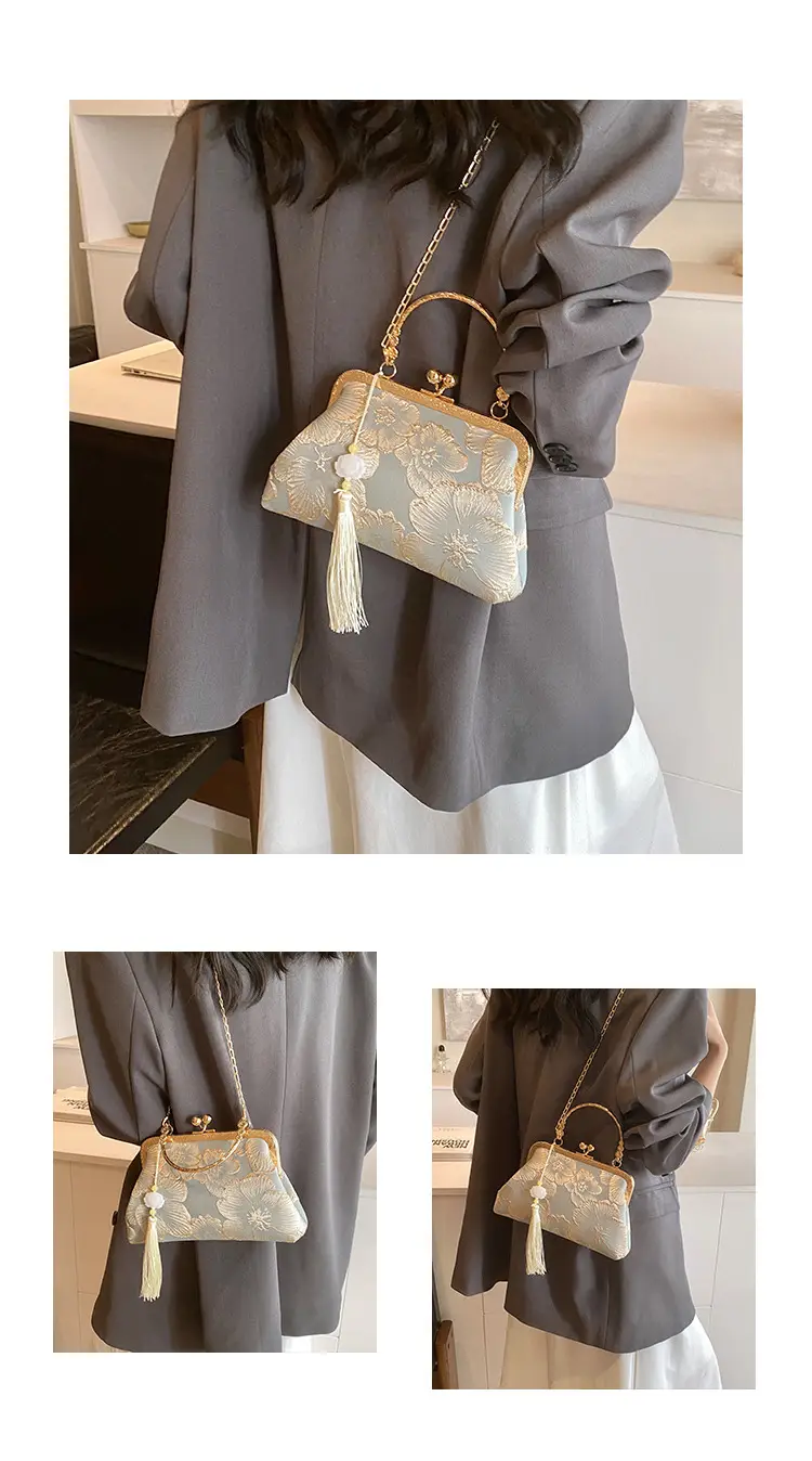 Chinese Embroidered Evening Bag Silk Travel Handbag Women — feature 5