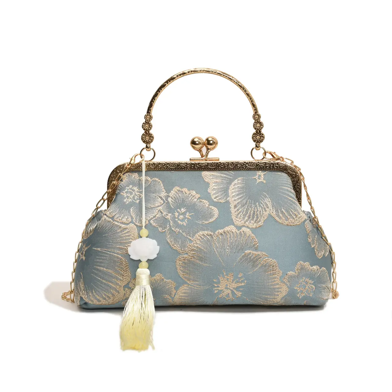 Chinese Embroidered Evening Bag Silk Travel Handbag Women - Image 2