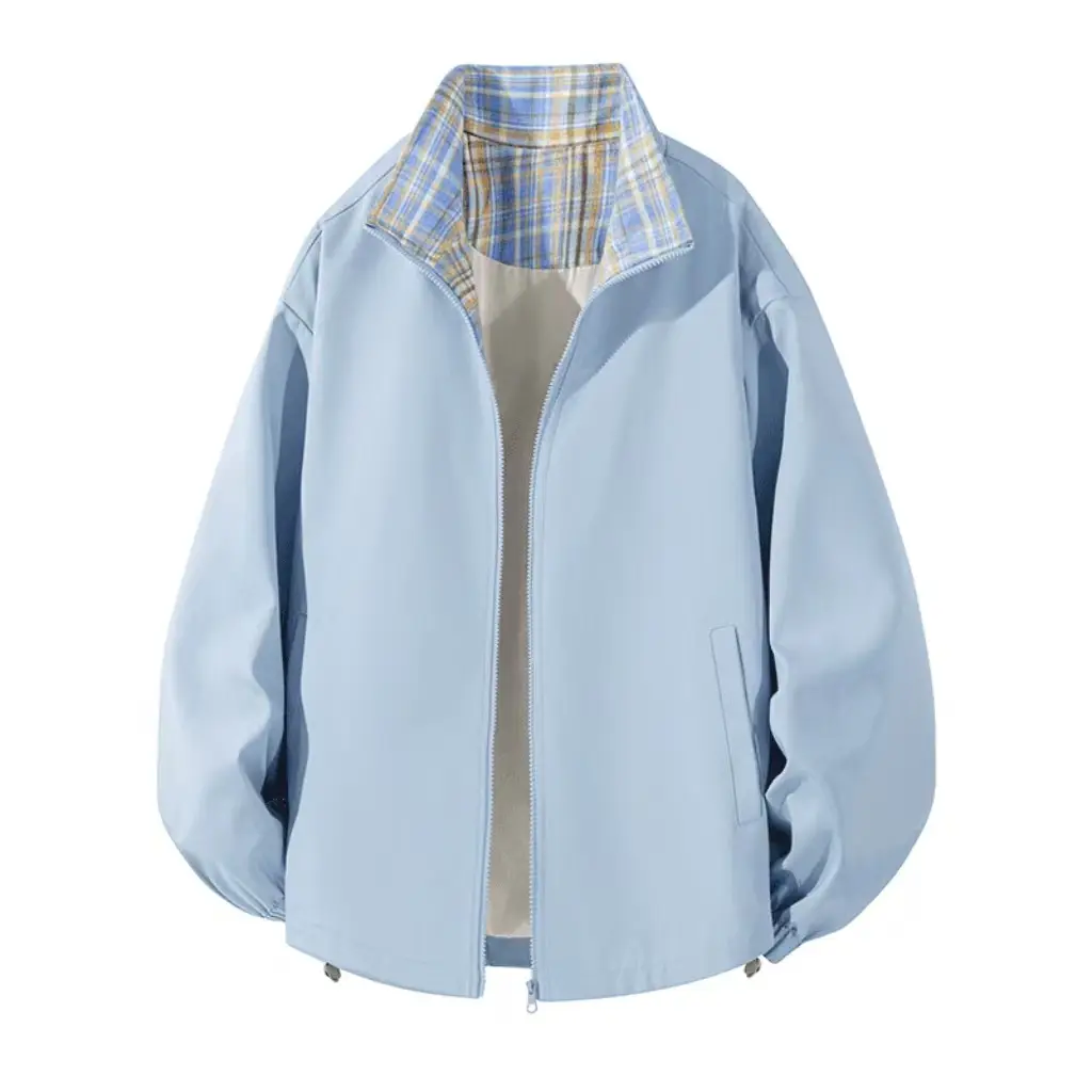 Fitcheck Plaid Splicing Jacket Men's Spring & Fall Retro Design Hooded Top American Lapel Couple Jacket