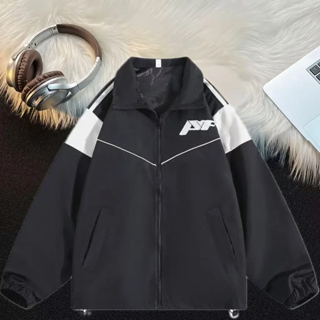 Fitcheck Plaid Splicing Jacket Men's Spring & Fall Retro Design Hooded Top American Lapel Couple Jacket