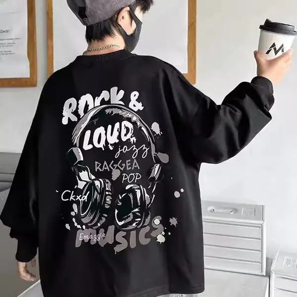 Autumn Winter Boys Cotton Long Sleeve T-Shirt White