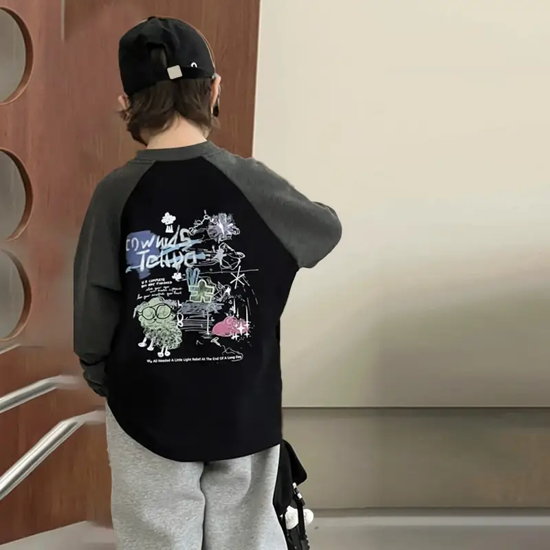 Kids Warm T-Shirt Medium Large Korean Style 2025 — feature 1