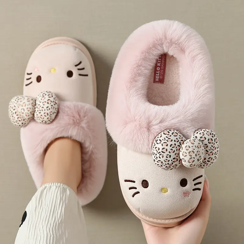Birkenstock-Style Cotton Slippers for Women, Winter Kitten Thick-Soled Plush Warm Indoor Non-Slip Cotton Slippers for Women Wholesale - Image 11
