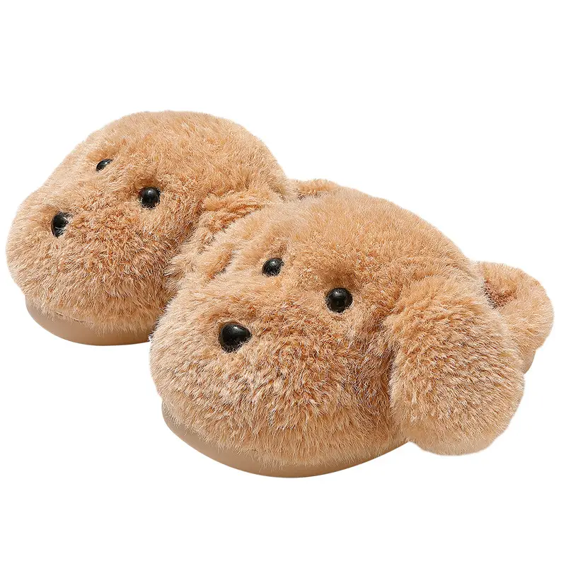 Home Cotton Slippers for Women, New Winter Style, Cute Puppy Indoor Non-Slip Warm Thick-Soled Furry Slippers for Men, Winter Wholesale - Image 8