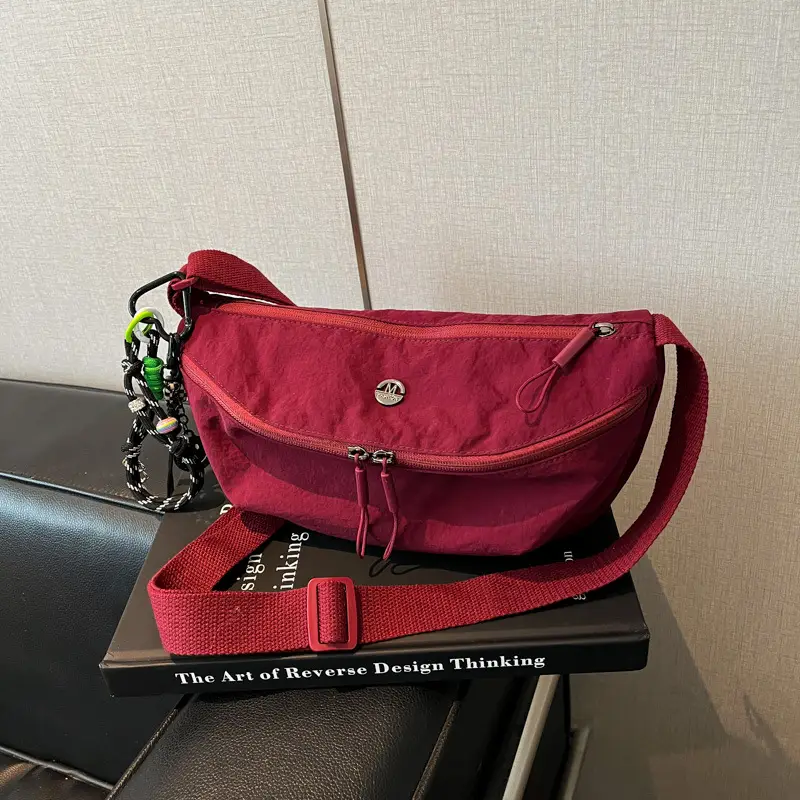 Women's Red Suede Crossbody Bag 2025 New - Image 3