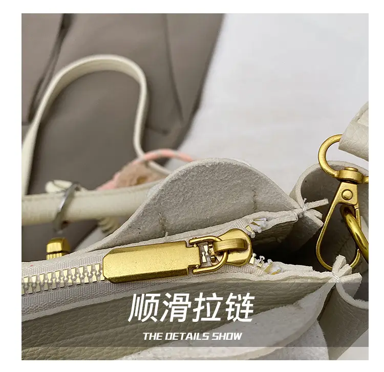 Women's Cream Crossbody Bag with Cute Decor — feature 12