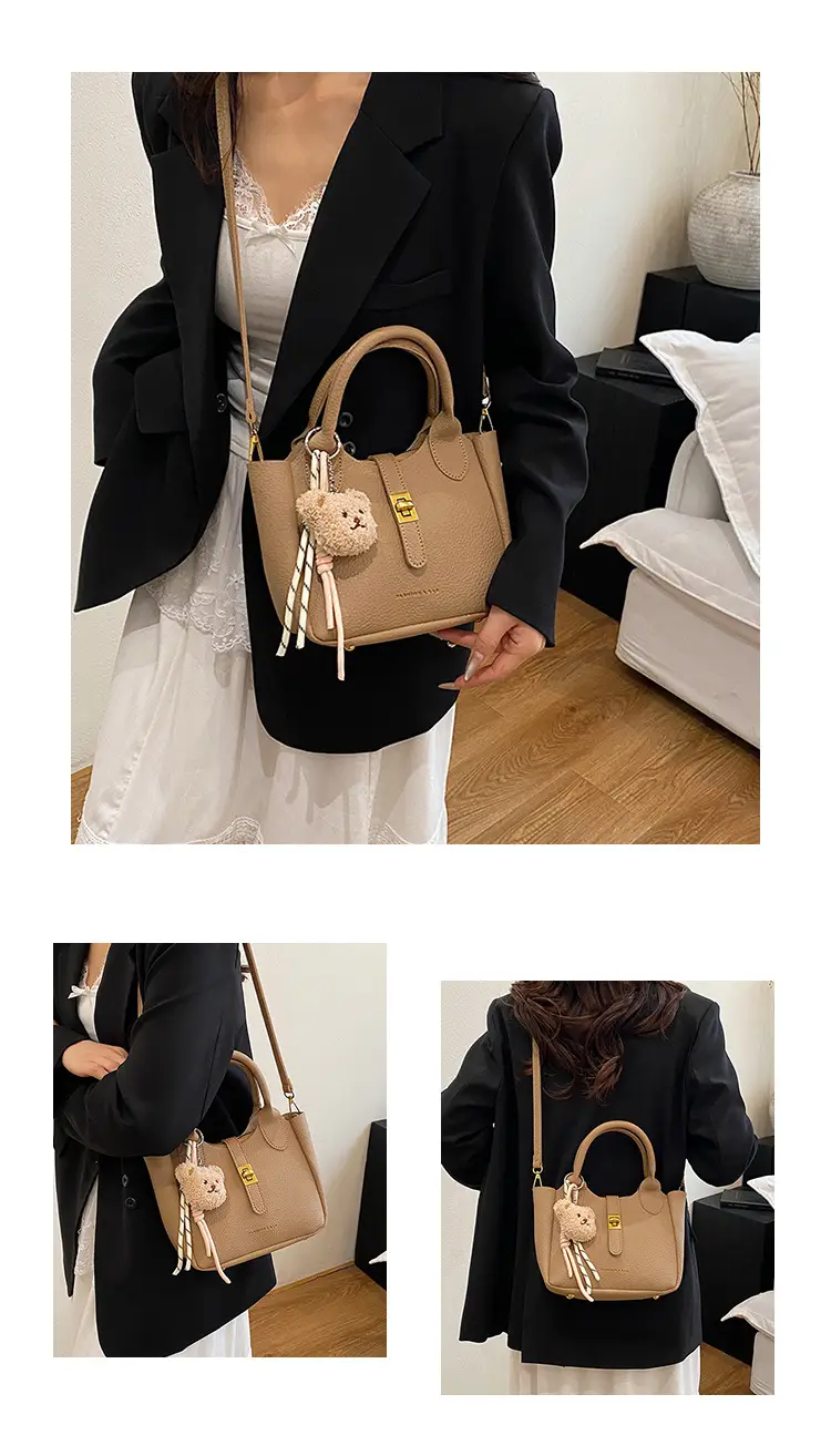 Women's Cream Crossbody Bag with Cute Decor — feature 15