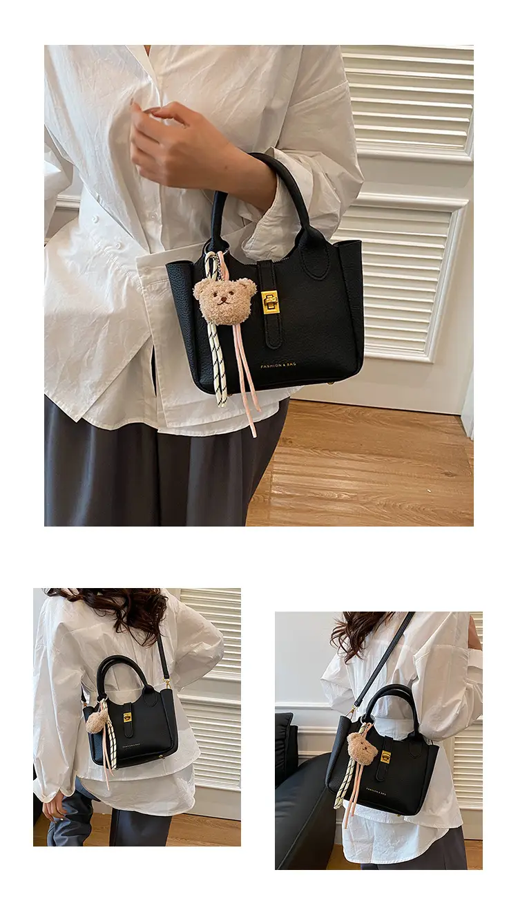 Women's Cream Crossbody Bag with Cute Decor — feature 16