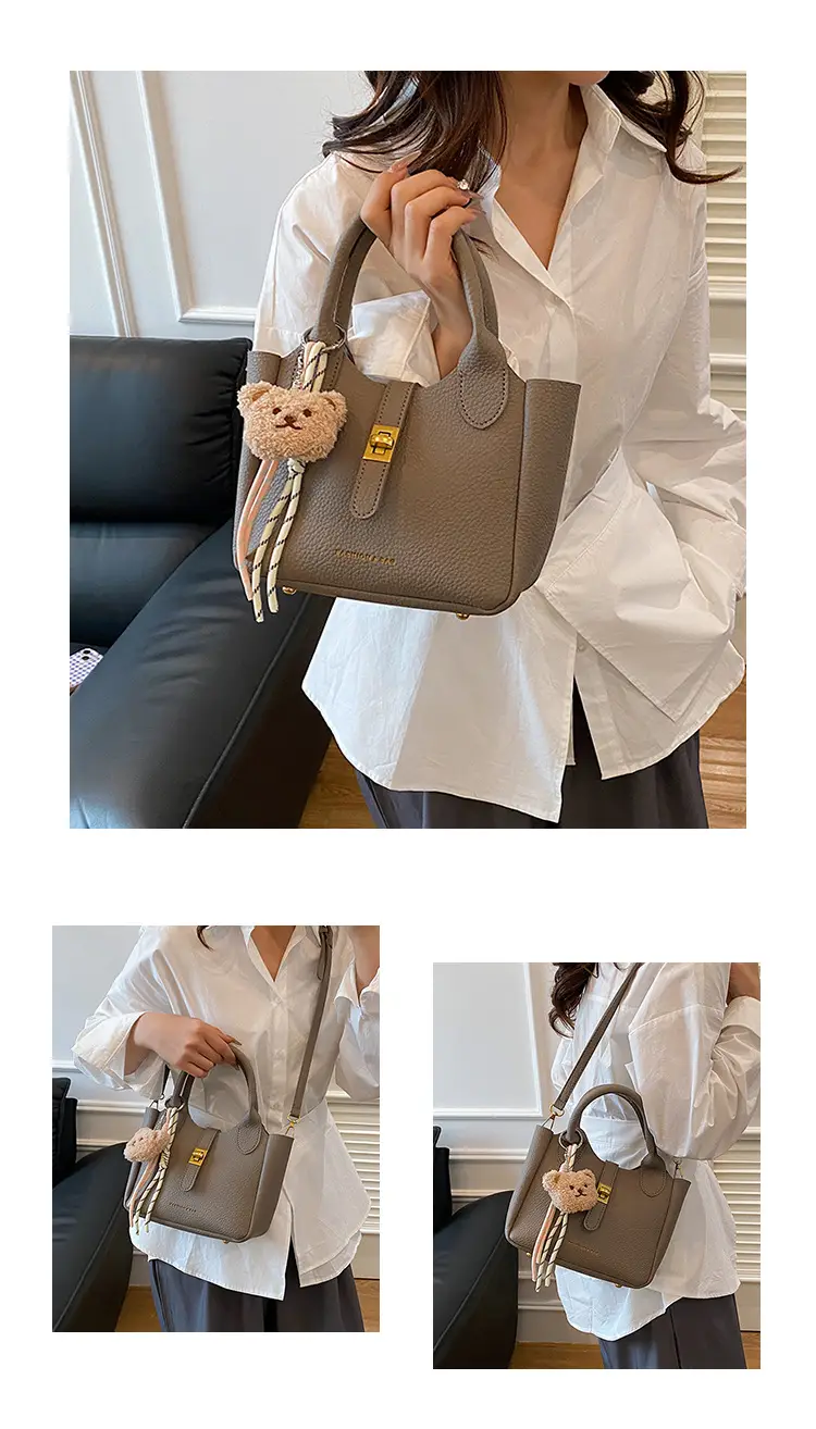 Women's Cream Crossbody Bag with Cute Decor — feature 17