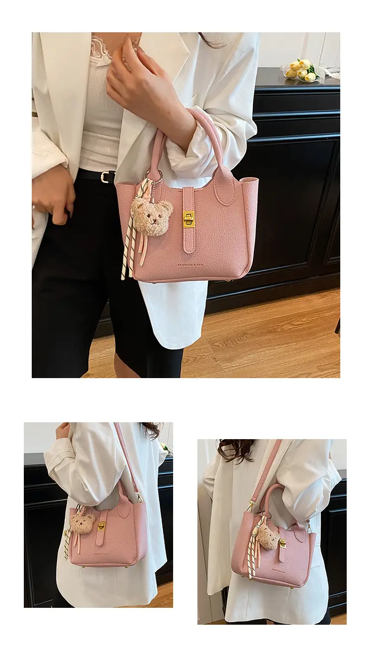 Women's Cream Crossbody Bag with Cute Decor — feature 18