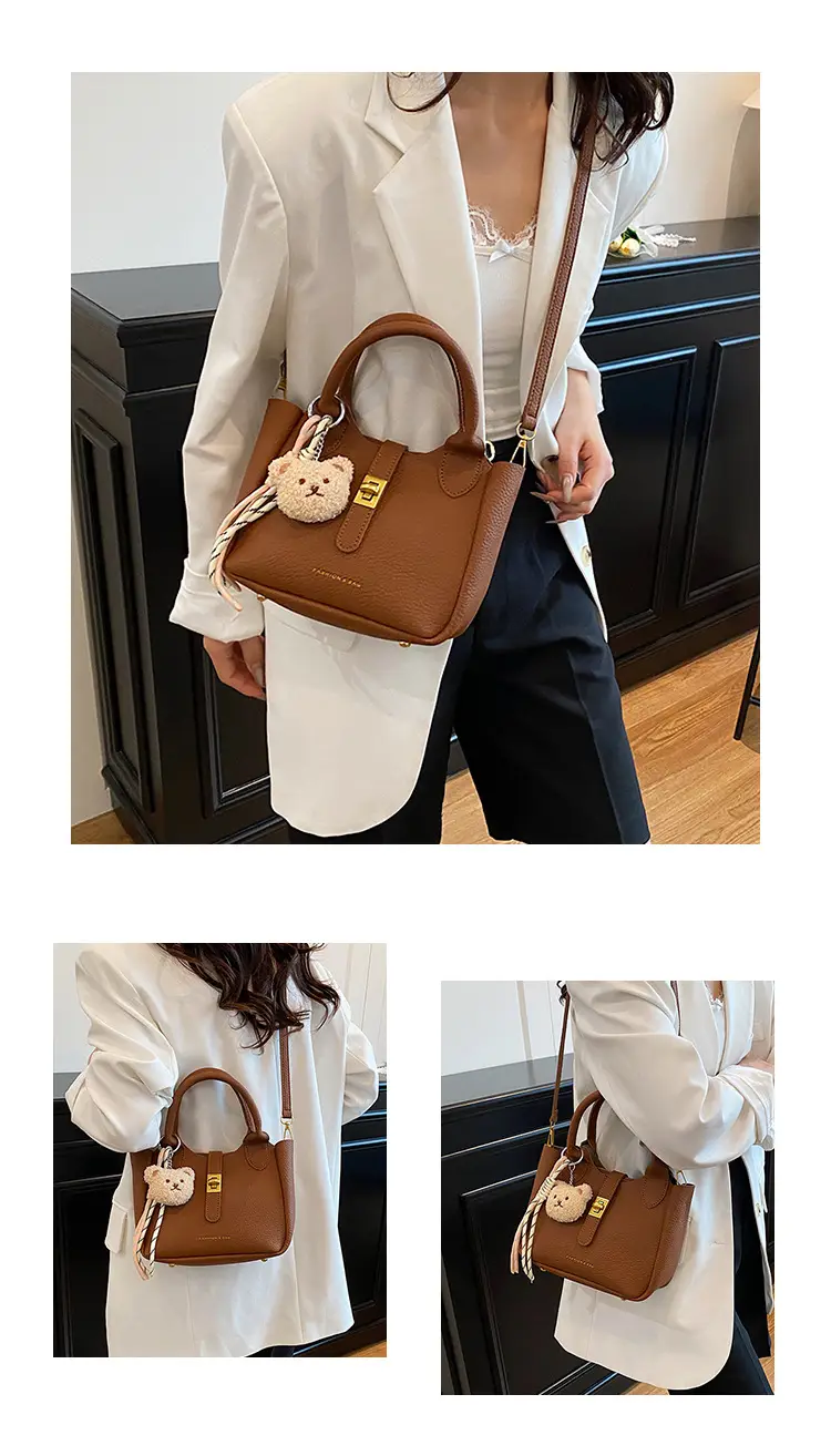 Women's Cream Crossbody Bag with Cute Decor — feature 19