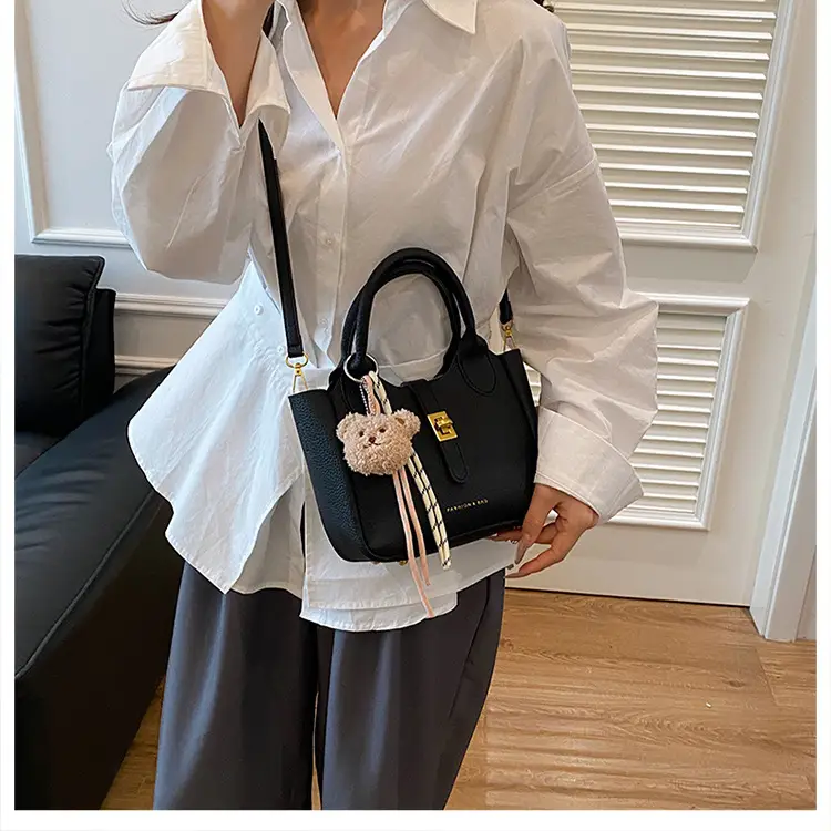 Women's Cream Crossbody Bag with Cute Decor — feature 3