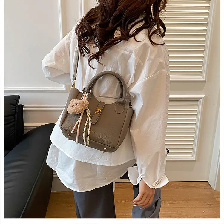 Women's Cream Crossbody Bag with Cute Decor — feature 4