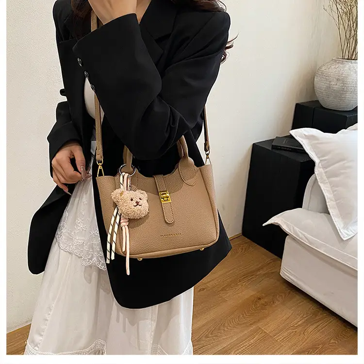 Women's Cream Crossbody Bag with Cute Decor — feature 5