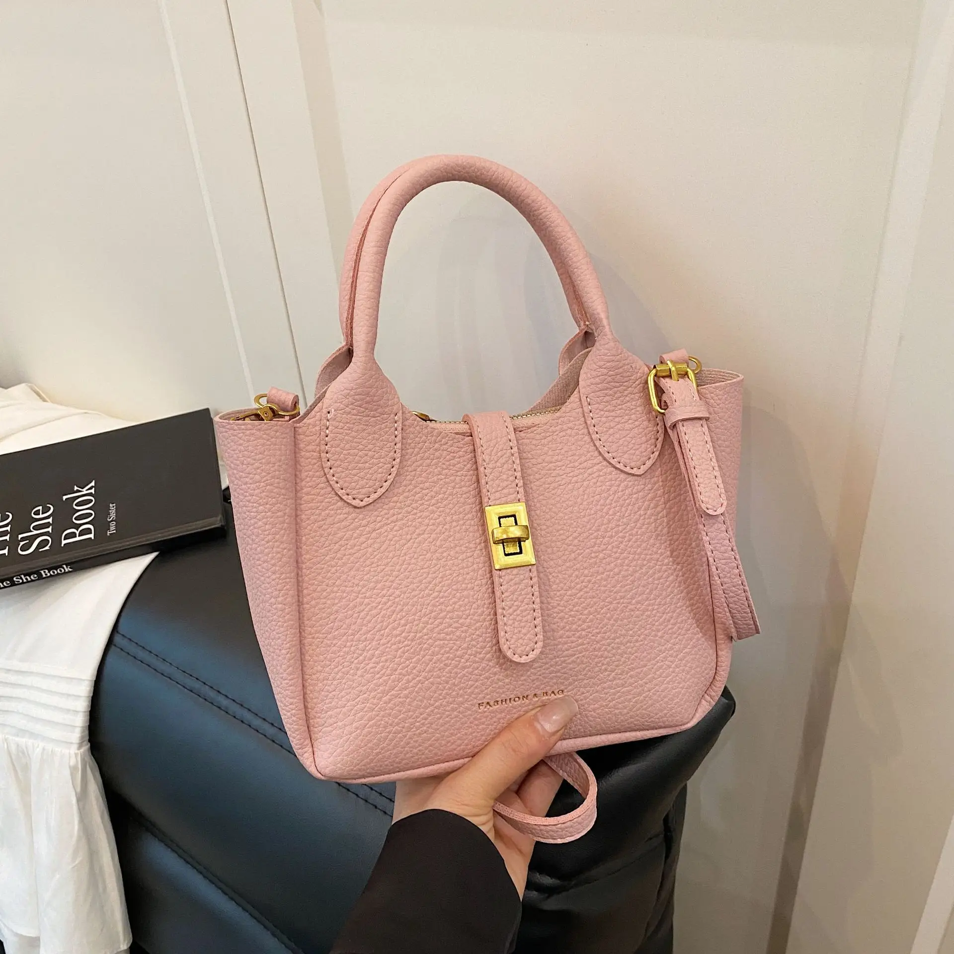 Women's Cream Crossbody Bag with Cute Decor - Image 2