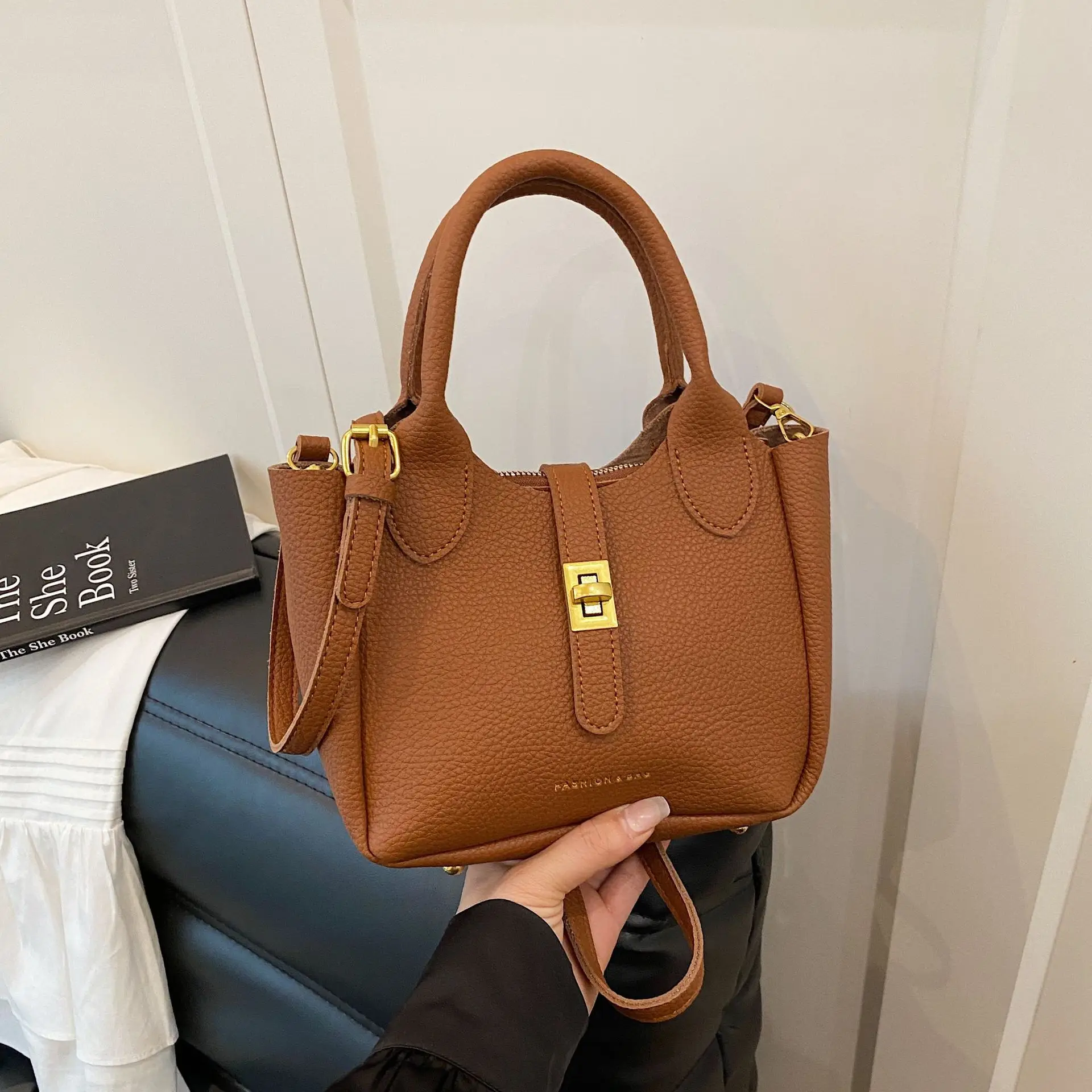 Women's Cream Crossbody Bag with Cute Decor - Image 5