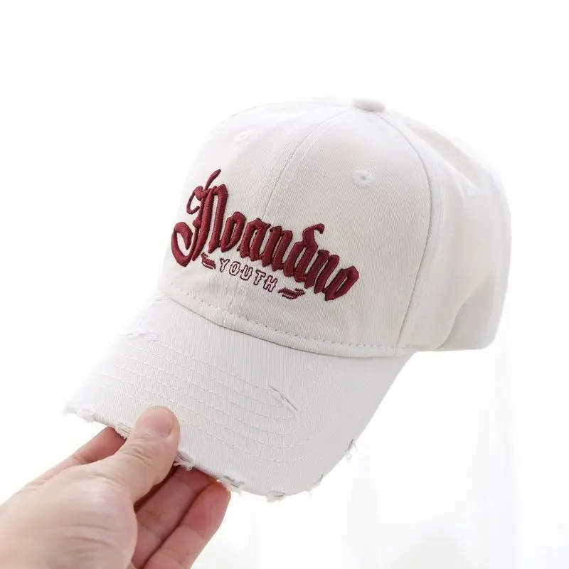 White Korean Style Girls Baseball Cap 2025 - Image 2