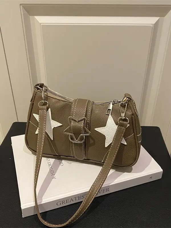 Black Star Heart Shoulder Bag for Women