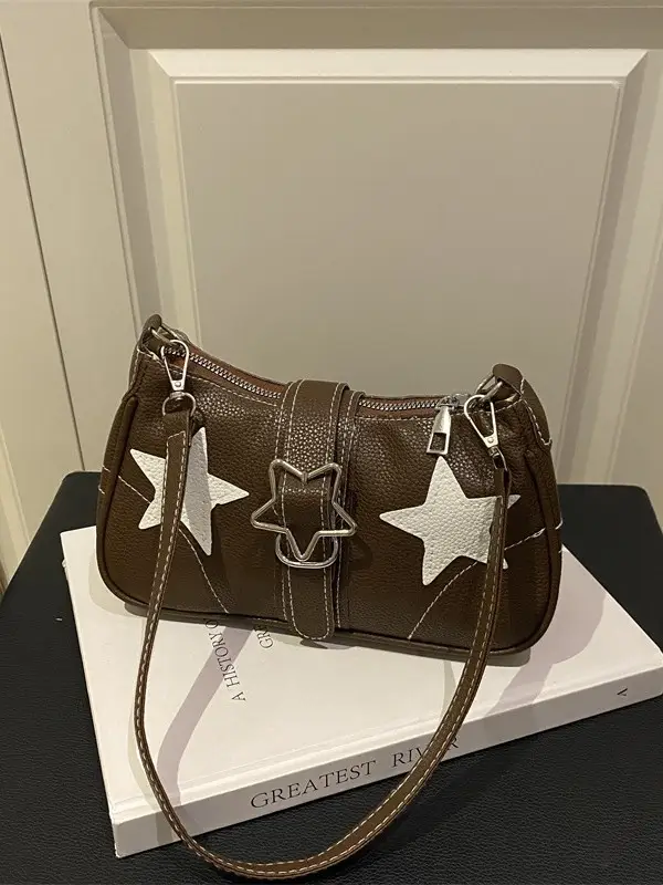 Black Star Heart Shoulder Bag for Women
