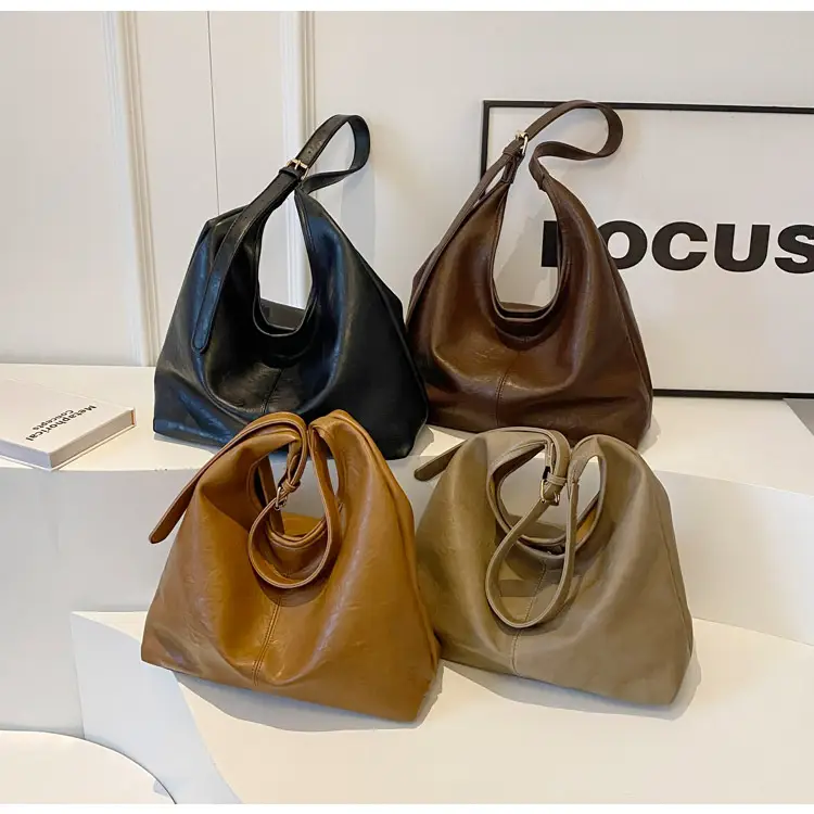 Brown Korean Style Large Capacity Shoulder Tote Bag — feature 10