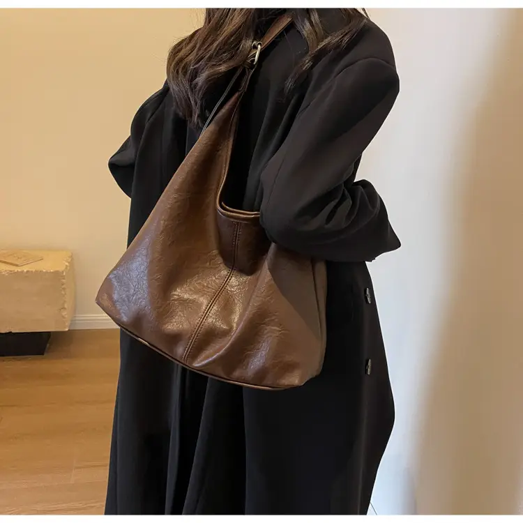 Brown Korean Style Large Capacity Shoulder Tote Bag — feature 12