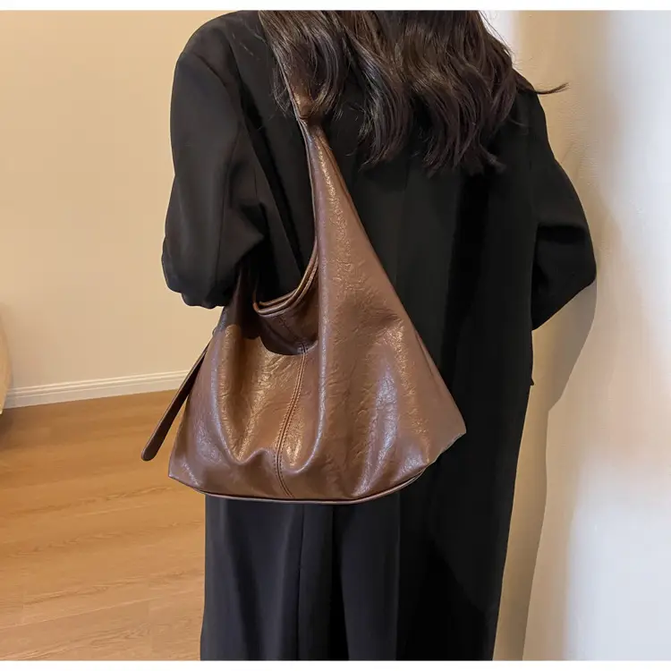 Brown Korean Style Large Capacity Shoulder Tote Bag — feature 13