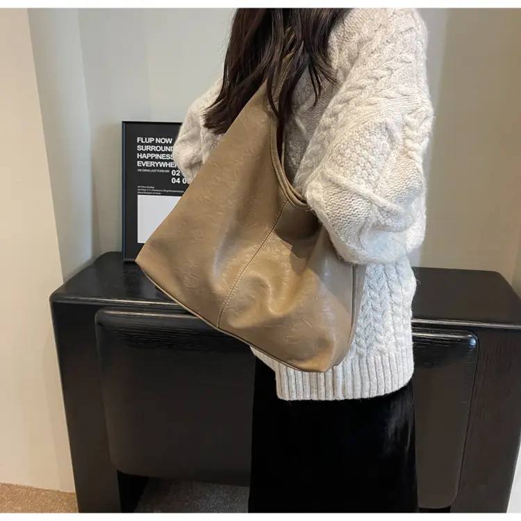 Brown Korean Style Large Capacity Shoulder Tote Bag — feature 20